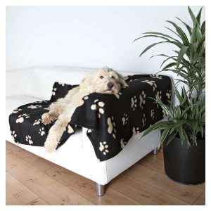 Trixie Fleecedecke Barney – 150 x 100cm, schwarz-beige