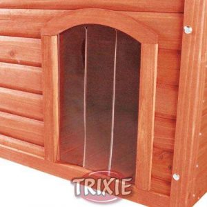 Trixie Kunststofftür f. NATURA Flachdach-Hundehütte – XL