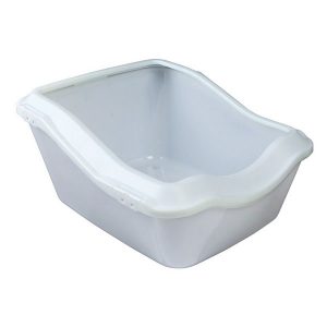 Trixie Katzentoilette Cleany Cat mit Rand – weiß