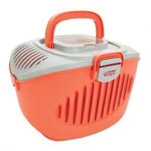 Living World Paws2Go Kleintierbox – lachsrosa/grau