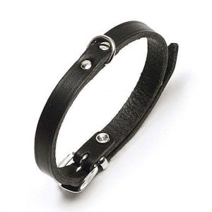 Karlie RONDO Halsband genietet – Schwarz – 10 mm, 24 cm