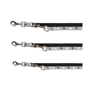 Trixie Verlängerungsleine Silver Reflect – Pfotenmotiv – 2 m / 25 mm