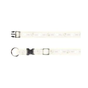 Trixie Halsband Silver Reflect - Pfotenmotiv - 35-55cm / 20mm – Bild 3