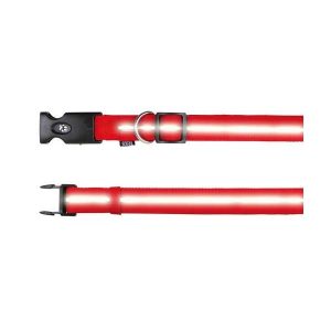 Trixie Flash Halsband – Rot – M-L: 33-50 cm