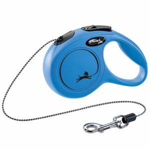 FLEXI Rollleine New CLASSIC Seil – 3m, bis 8kg – Blau