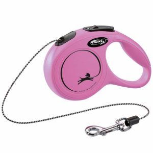 FLEXI Rollleine New CLASSIC Seil – 3m, bis 8kg – Pink