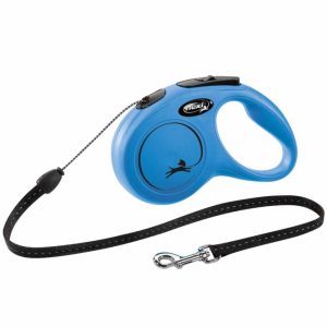FLEXI Rollleine New CLASSIC Seil – 5m, bis 12kg – Blau