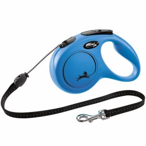 FLEXI Rollleine New CLASSIC Seil – 5m, bis 20kg – Blau