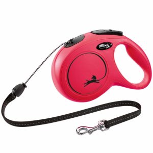 FLEXI Rollleine New CLASSIC Seil – 8m, bis 20kg – Rot