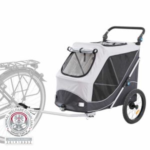 Trixie Fahrrad-Anhänger für Hunde – grau/schwarz – L