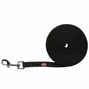 Trixie Schleppleine, gummiert – schwarz – 5 m/15 mm