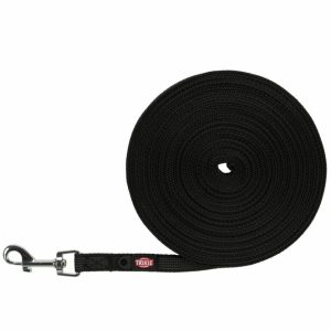 Trixie Schleppleine, gummiert – schwarz – 10 m/15 mm