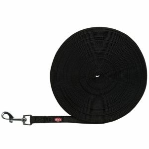 Trixie Schleppleine, gummiert – schwarz – 15 m/15 mm