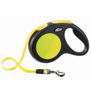 Flexi New Classic Neon Gurt-Roll-Leine – M / Gelb