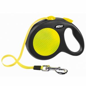 Flexi New Classic Neon Gurt-Roll-Leine – L / Gelb