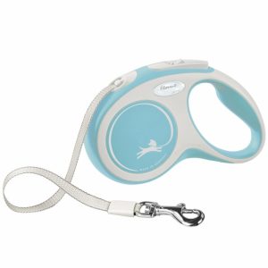 FLEXI Rollleine New COMFORT Gurt – 5m, bis 15kg – hellblau