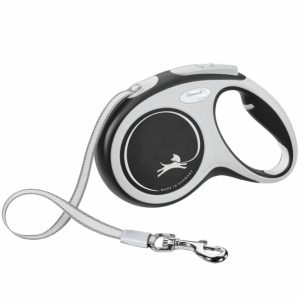FLEXI Rollleine New COMFORT Gurt – 5m, bis 25kg – schwarz