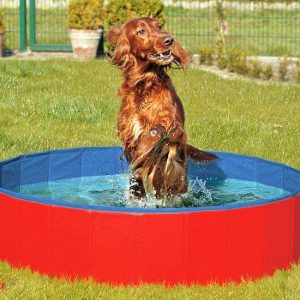 Karlie DOGGY POOL der Swimmingpool für Hunde – Rot-Blau – 80 cm