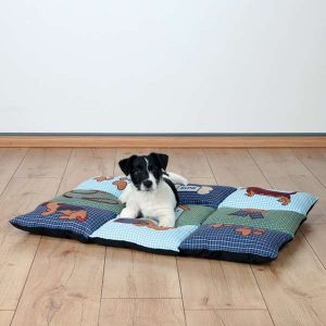 Trixie Patchwork-Decke – blau/grün, 80 x 55 cm