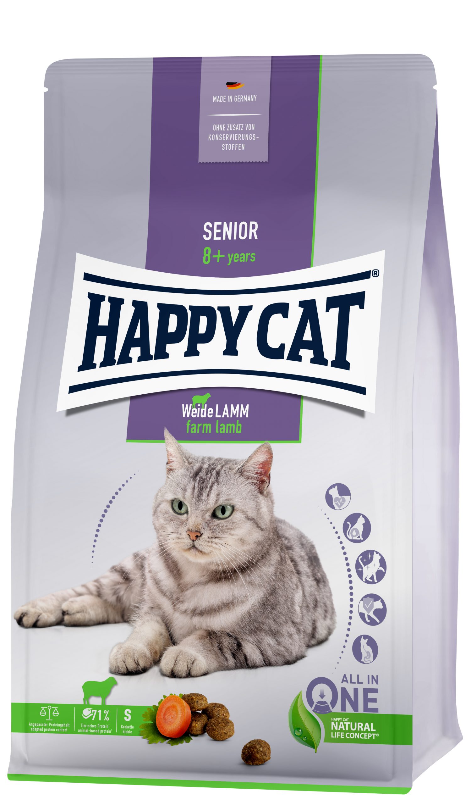 HappyCat Senior Weide Lamm 4kg 4001967141207 hc senior weidelamm revo.jpg