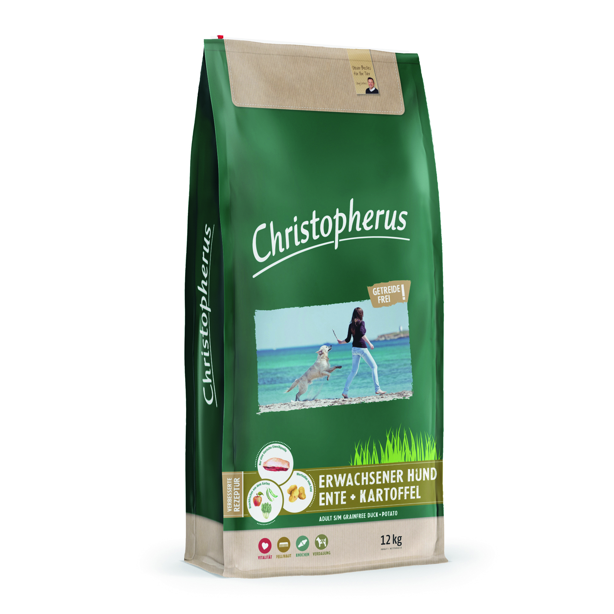 Christopherus Getreidefr Ente-Kart 12kg 4005784021384 GF Adult Ente 12kg CMYK