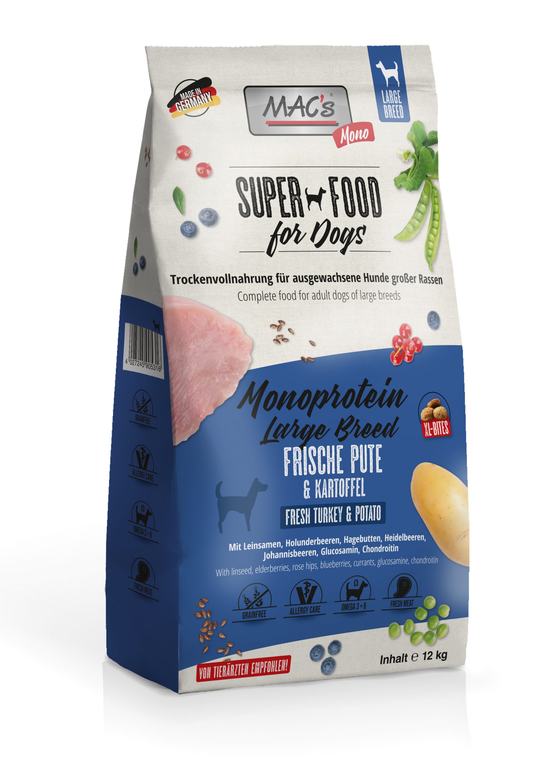 MAC's DOG Mono Large Breed 12 kg 4027245905316 mono large breed 12000g.jpg