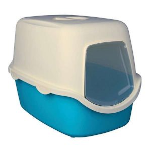 Trixie Katzentoilette Vico – Türkis/Weiß