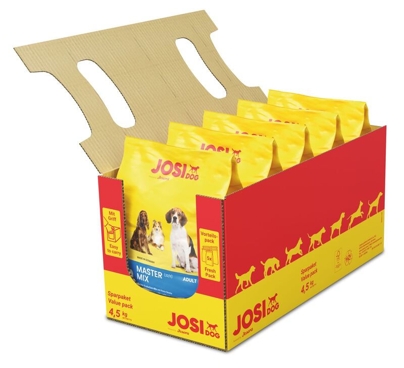 Josera JosiDog Master M.5x900g 4032254746188 mastermix 900g umkarton mit schatten.jpg