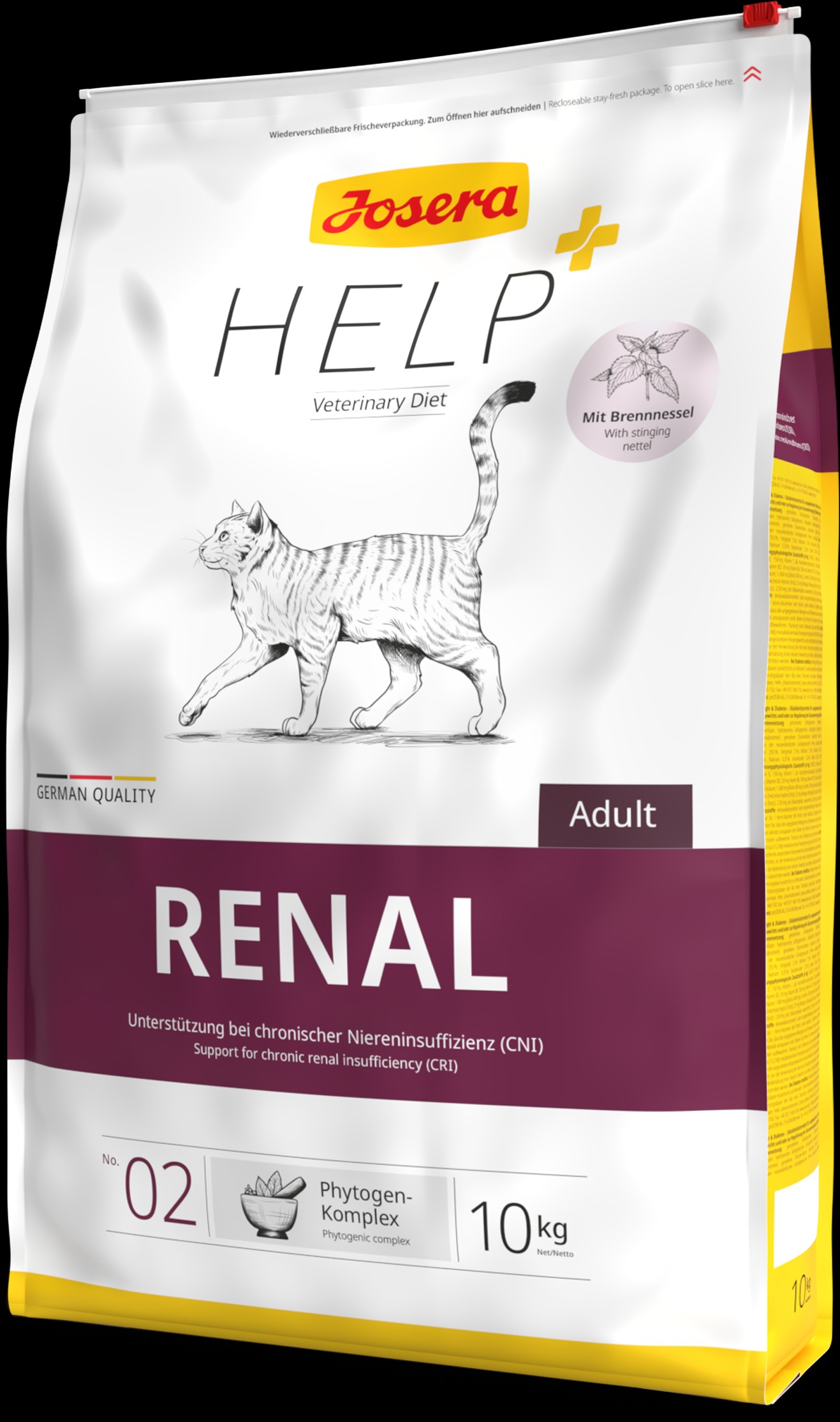 JoseraCat Vet Renal 10kg 4032254768418 katze josera help renal 10kg seitlich.jpg