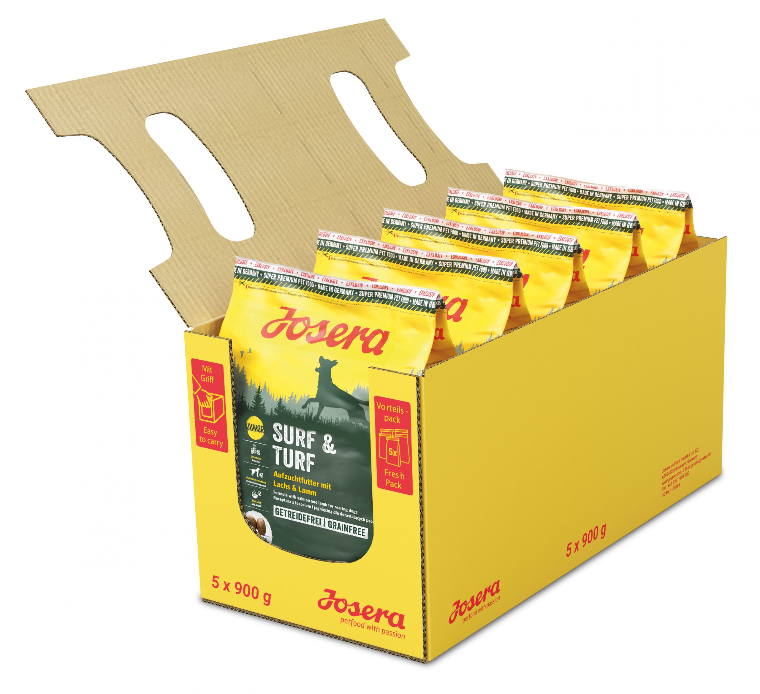 Josera Surf+Turf Junior 5x900g 4032254769903 hund josera nature surfturf junior 5x900g exklusiv