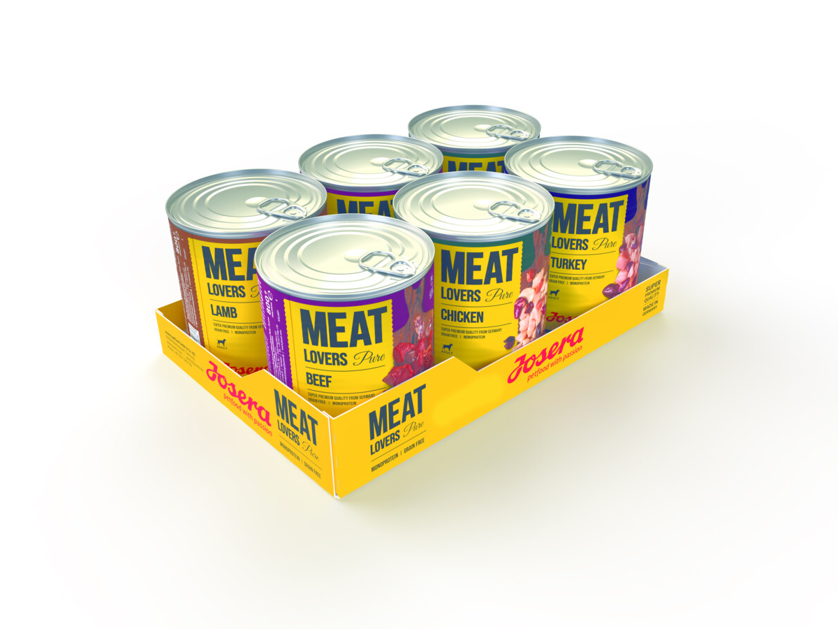 Josera MeatLov Pure MP 6x800gD 4032254770992 hund josera meatlovers pure multipack 6x800g 1 .jpg