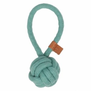 D&D Knotenball mit Schlaufe Harper – blau – 18,5 x 6cm