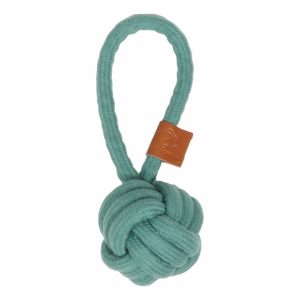 D&D Knotenball mit Schlaufe Harper – blau – 22 x 8cm