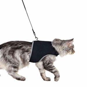 Trixie Softgeschirr mit Leine XL – schwarz