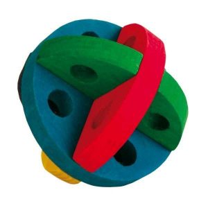 Trixie Spiel- und Snackball aus Holz – 7,5 cm