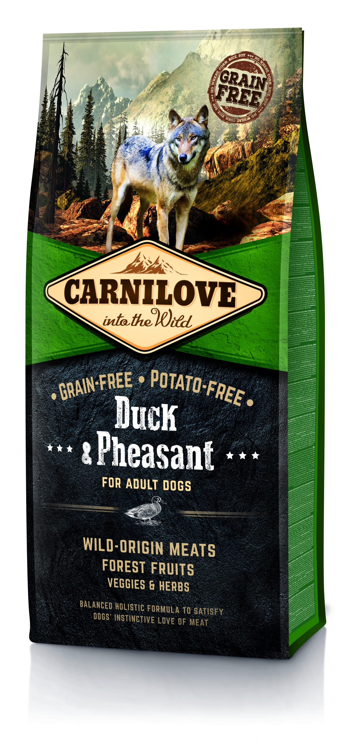 Carnilove Duck+Pheasant 12kg 8595602508860 carnilove dog duck pheasant 12kg.jpg
