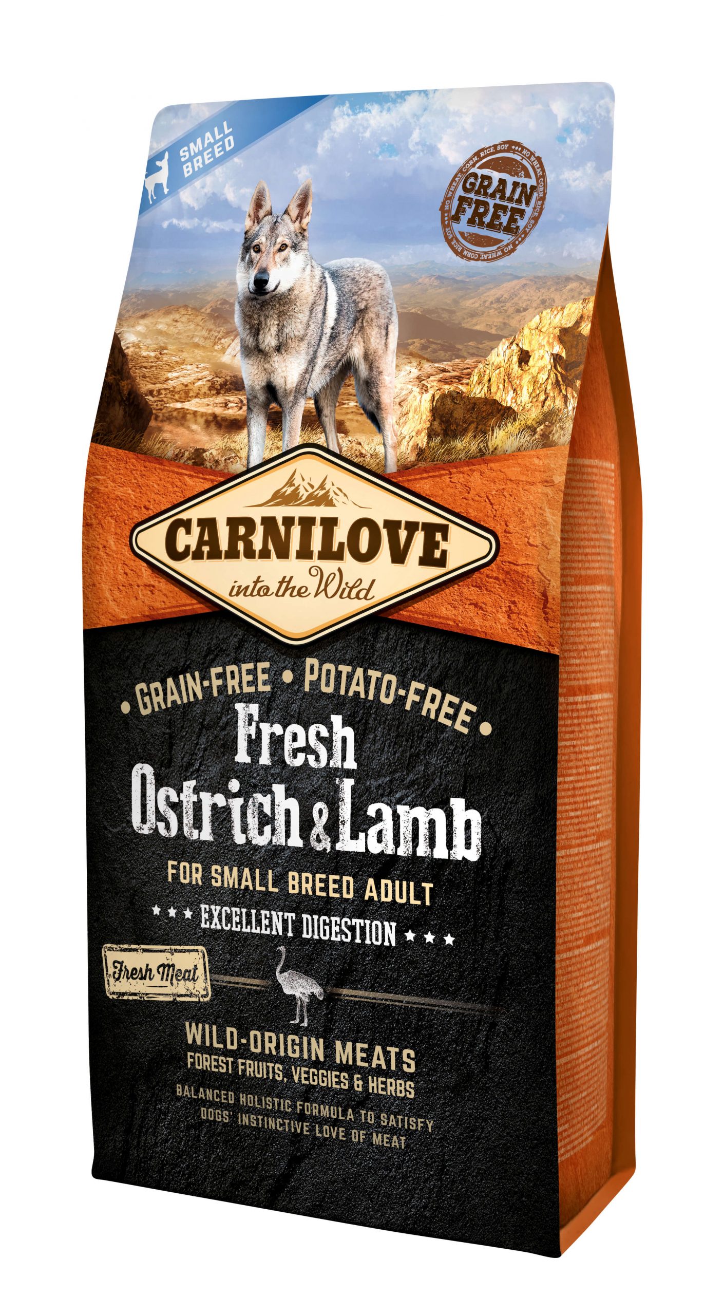 8595602527496 carnilove dog fresh sm ostrich lamb 6kg web.jpg