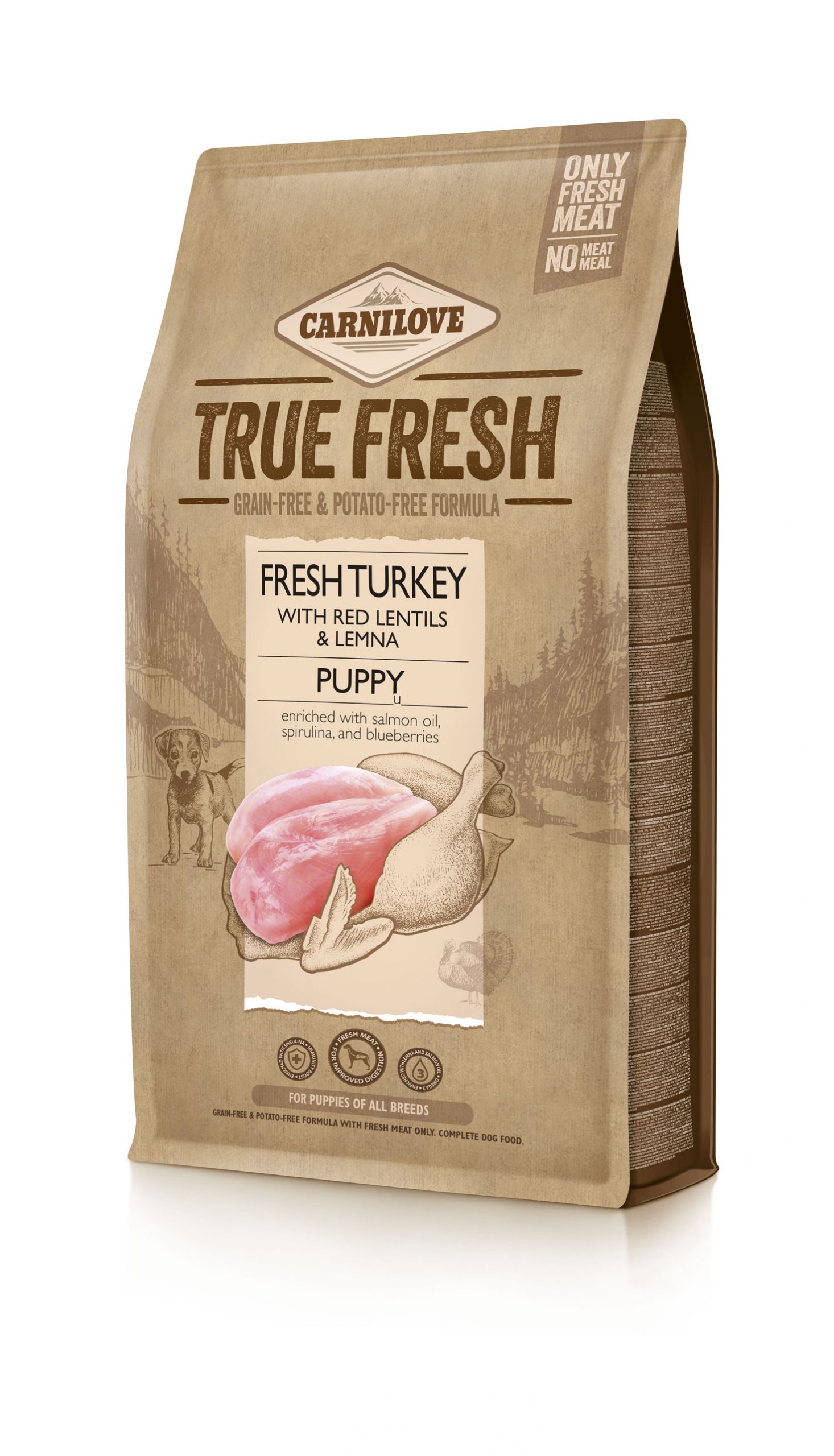 Carnilove Dog Adult True Fresh Puppy 4kg 8595602556809 true fresh puppy fresh turkey 4 kg 3d.jpg