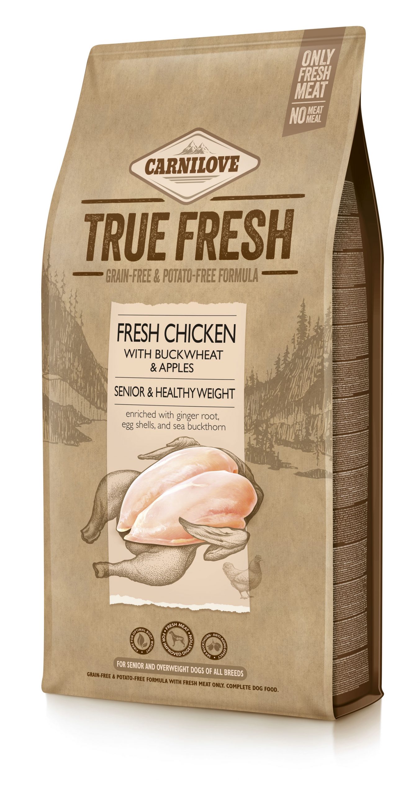Carnilove Dog Adult True Fresh Senior 11,4kg 8595602556847 true fresh senior fresh chicken 11 4kg 3d.jpg