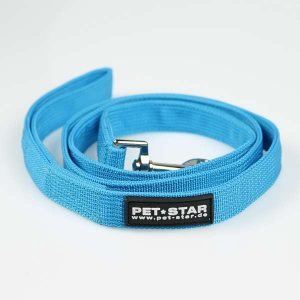 Pet-Star Leine (passend zum Pet-Star Softgeschirr / Netzgeschirr) – Blau