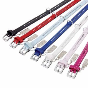 Karlie VINTAGE Strass Halsband Rot – 24 cm