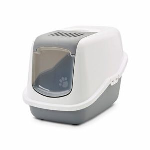 Savic Katzentoilette Nestor – weiß/grau