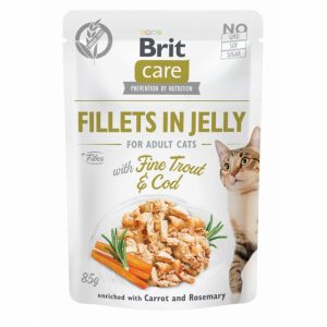 Brit Care Cat PB Fillets in Jelly – Forelle & Kabeljau 85g