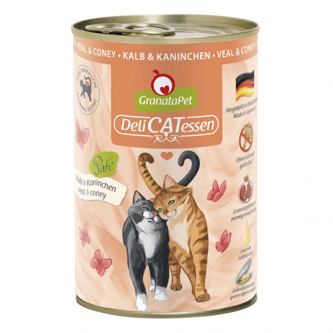 GranataPet Delicatessen Dose Kalb & Kaninchen - 400 g 198301 delicatessen2019 400g 3d kalb kaninchen.jpg