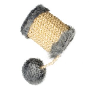 Duvoplus Cat Toy Cushy Fass mit Ball – grau