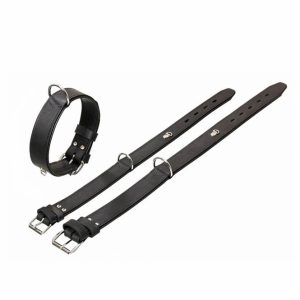 Karlie Rondo Halsband mit Ring für Adresstube – Schwarz – 55cm/35mm