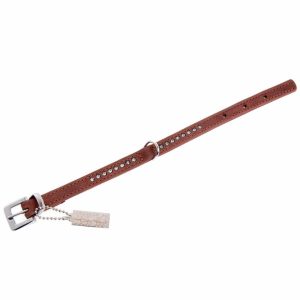 Karlie Buffalo Strass-Halsband – Braun 1-reihig, 24cm/10mm