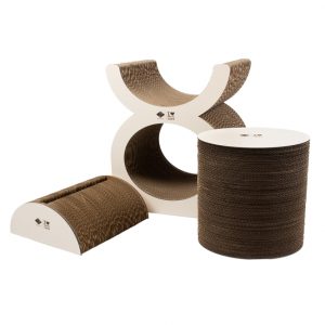 D&D Kratzplayground Faye dreiteilig – braun/beige