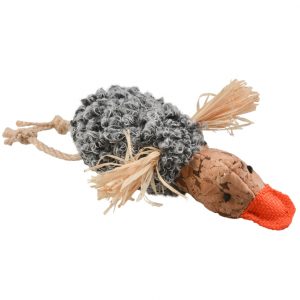 Duvoplus Cat Toy Kork Knister-Ente – grau
