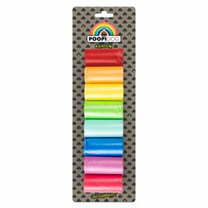 Poopidog Hundekotbeutel Rainbow – 8 x 20 Stück